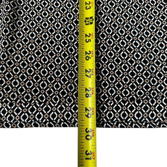 Pleione Black/Multicolor Geometric Collared Shirt Women's Size XS | 26-36 - Picture 5 of 6